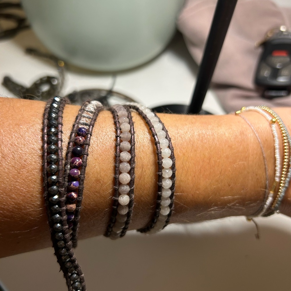 Chan Luu 5 Wrap Faceted Bead Bracelet - Picture 3 of 8